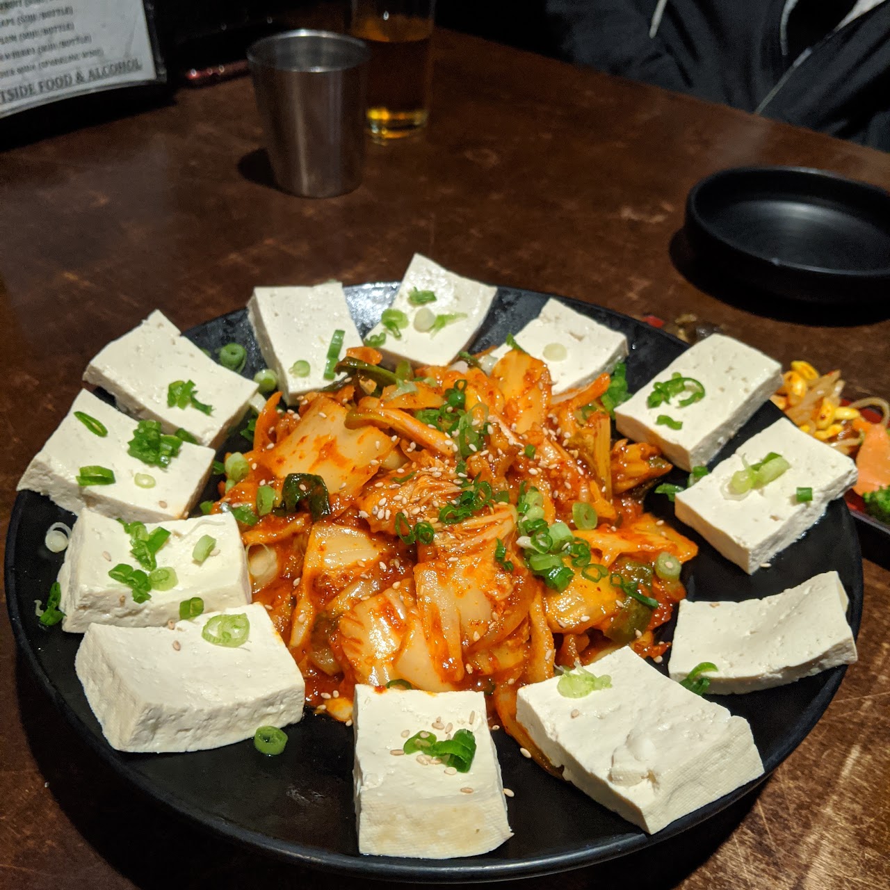 White kimchi bossam platter